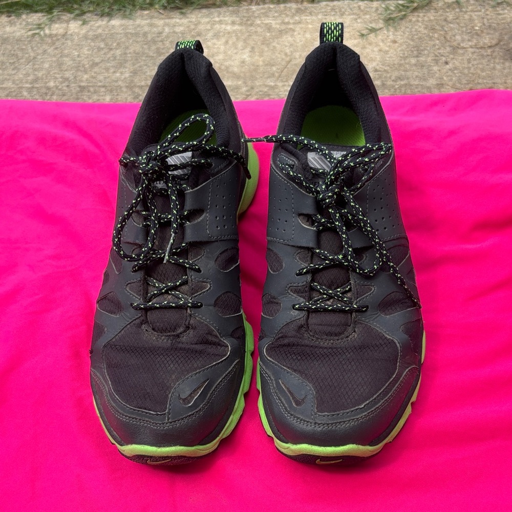 Nike Black and Green Athletic Shoes